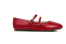 Load image into Gallery viewer, Red Patent Miss Mary Flat
