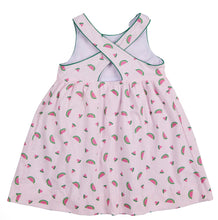 Load image into Gallery viewer, Printed Seersucker Dress With Watermelons
