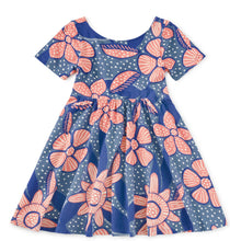 Load image into Gallery viewer, Oversize Dot Floral Twist Back Ballet Dress
