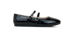 Load image into Gallery viewer, Black Patent Miss Mary Flat
