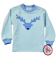 Load image into Gallery viewer, Long Sleeve Tee With Deer Applique And Periwinkle Pants
