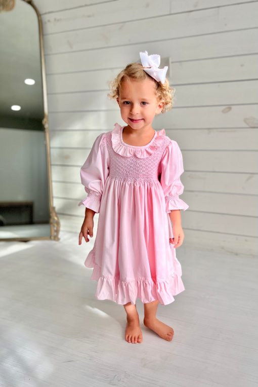 Ashley Pink Smocked Dress