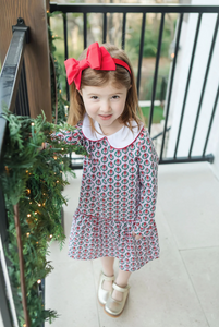 Lillian Dress - Pink Wreaths