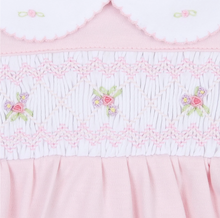 Load image into Gallery viewer, Freya And Finn Smocked Collared Gathered Gown - Pink

