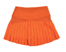 Load image into Gallery viewer, Orange Athletic Tennis Pleated Skirt
