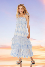 Load image into Gallery viewer, Lena Blue Embroidered Maxi Dress
