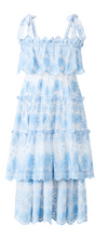 Load image into Gallery viewer, Lena Blue Embroidered Maxi Dress
