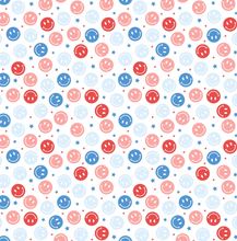 Load image into Gallery viewer, Tank Pima Lounge Set - Red, White And Blue Smiley
