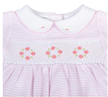 Load image into Gallery viewer, Lilly And Logan Smocked Collared Gathered Gown - Pink
