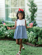 Load image into Gallery viewer, Firework Blue and White Dress
