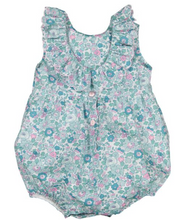 Load image into Gallery viewer, Aqua Floral Betsy Romper
