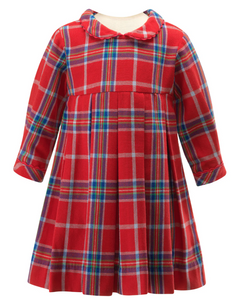 Tartan Pleated Dress And Bloomers