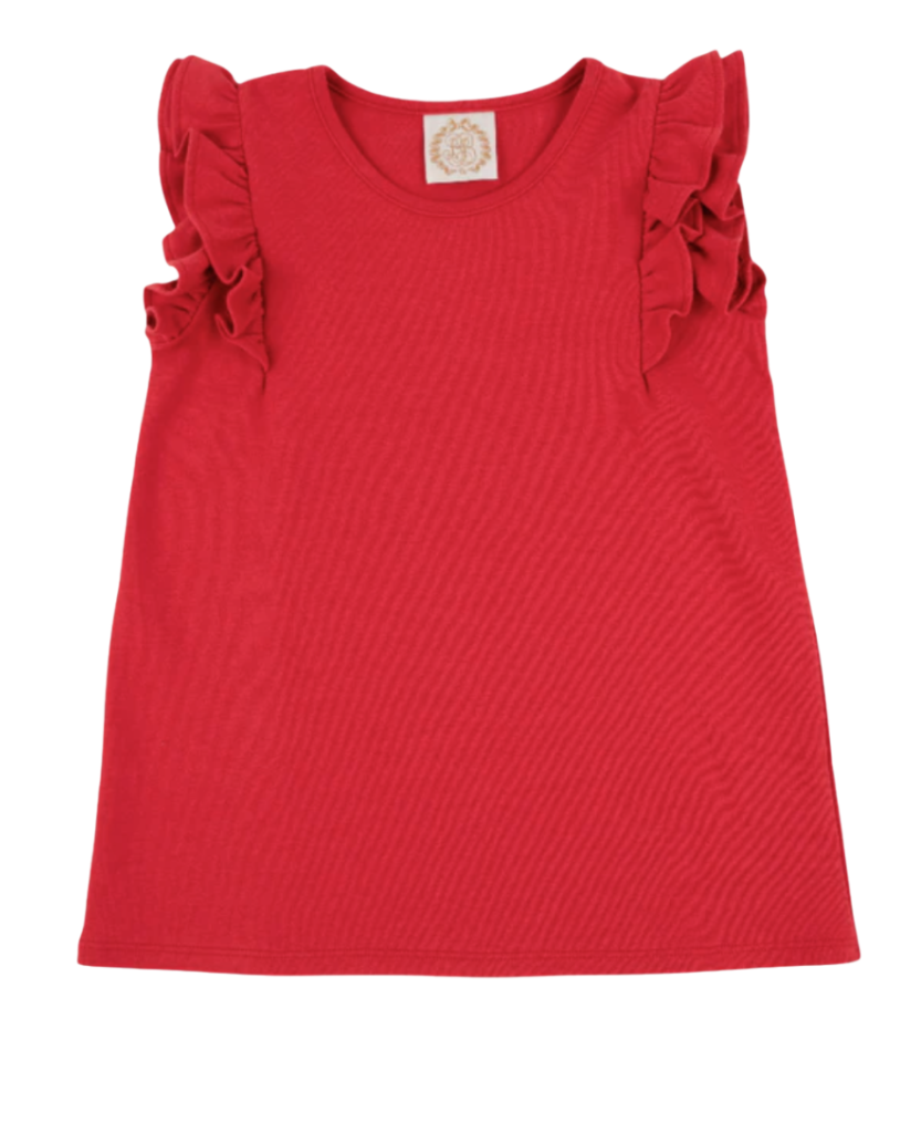 Ruehling Ruffle Top - Richmond Red