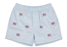 Load image into Gallery viewer, Sheffield Shorts - Buckhead Blue &amp; American Flag Embroidery
