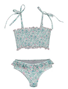 Aqua Floral Betsy Bikini