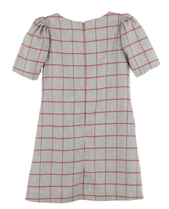 Grey And Red London Dress