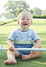 Load image into Gallery viewer, Blue Knit Shortall With Golf Cart
