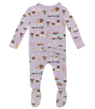 Load image into Gallery viewer, Thistle Ice Cream Truck Muffin Ruffle Zip Footie

