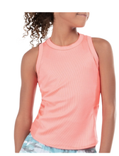 Load image into Gallery viewer, Free To Fly Rib Tennis Tank - Lava
