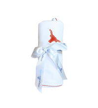 Load image into Gallery viewer, Lil&#39; Longhorn Embroidered Receiving Blanket
