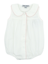 Load image into Gallery viewer, White Bubble With Pink Picot Trim
