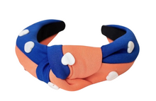 Load image into Gallery viewer, Blue And Orange Two Tone Headband
