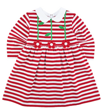 Load image into Gallery viewer, Stripe Knit Dress With Flowers
