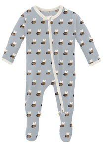 Baby Bumblebee Footie With Zipper