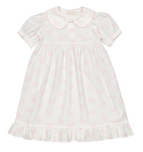 Load image into Gallery viewer, Pink Bows Short Sleeve Nightgown
