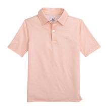 Load image into Gallery viewer, Apricot Blush Coral Driver Getting Ziggy With It Printed Polo
