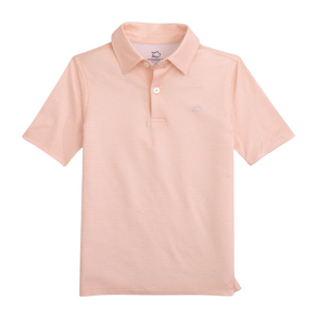 Apricot Blush Coral Driver Getting Ziggy With It Printed Polo