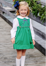 Load image into Gallery viewer, Brady Button In Dress - Kiawah Kelly Green With Merritt Park Plaid
