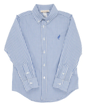 Load image into Gallery viewer, Dean&#39;s List Dress Shirt - Barbados Blue Windowpane
