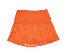 Load image into Gallery viewer, Orange Athletic Tennis Pleated Skirt
