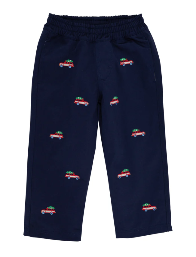 Critter Sheffield Corduroy Pants - Nantucket Navy With Woody Jeeps