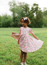 Load image into Gallery viewer, Puff Twirl Dress - Peach Bouquet
