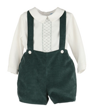 Load image into Gallery viewer, Green Winterberry Corduroy Boy's Set
