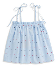 Load image into Gallery viewer, Chambray Plumetti Ella Blouse
