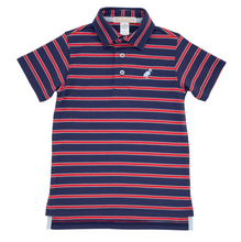 Load image into Gallery viewer, Prim &amp; Proper Polo - Richmond Red, Nantucket Navy, &amp; Buckhead Blue Stripe
