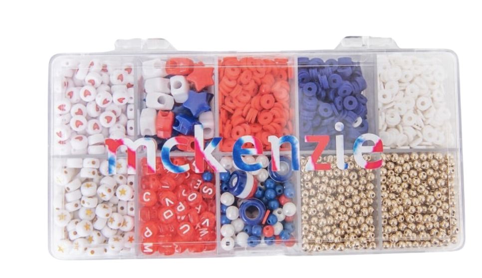 Red, White And Blue Polymer Clay Bead Kit