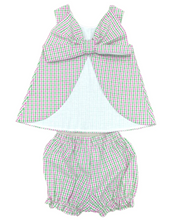 Load image into Gallery viewer, Lottie Bloomer/Banded Short Set - Pink And Green Check
