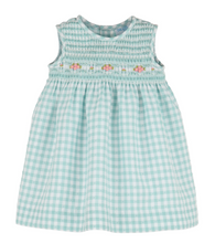 Load image into Gallery viewer, Gingham Swiss Dress - Turquoise
