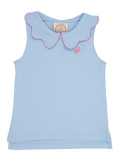 Load image into Gallery viewer, Paige's Playful Polo - Beale Street Blue With Hamptons Hot Pink
