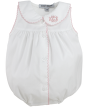 Load image into Gallery viewer, White Bubble With Pink Picot Trim
