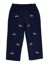 Load image into Gallery viewer, Critter Prep School Pants - Nantucket Navy With Woody Jeeps
