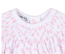 Load image into Gallery viewer, Baby Bows Bishop Printed Footie - Pink
