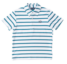 Load image into Gallery viewer, Performance Long Sleeve Polo - Alexandrite Fairway Stripe
