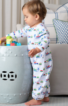 Load image into Gallery viewer, Long Sleeve Patton Play Romper - Chatham Choo Choo
