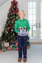 Load image into Gallery viewer, Critter Prep School Pants - Nantucket Navy With Woody Jeeps
