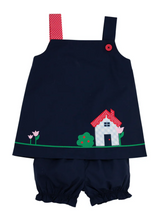 Load image into Gallery viewer, Jillian Jumper Set - Nantucket Navy With House Applique
